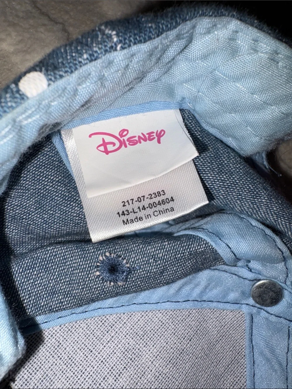Disney Blue Polka Dot Minnie Baseball Cap with Pink Accents